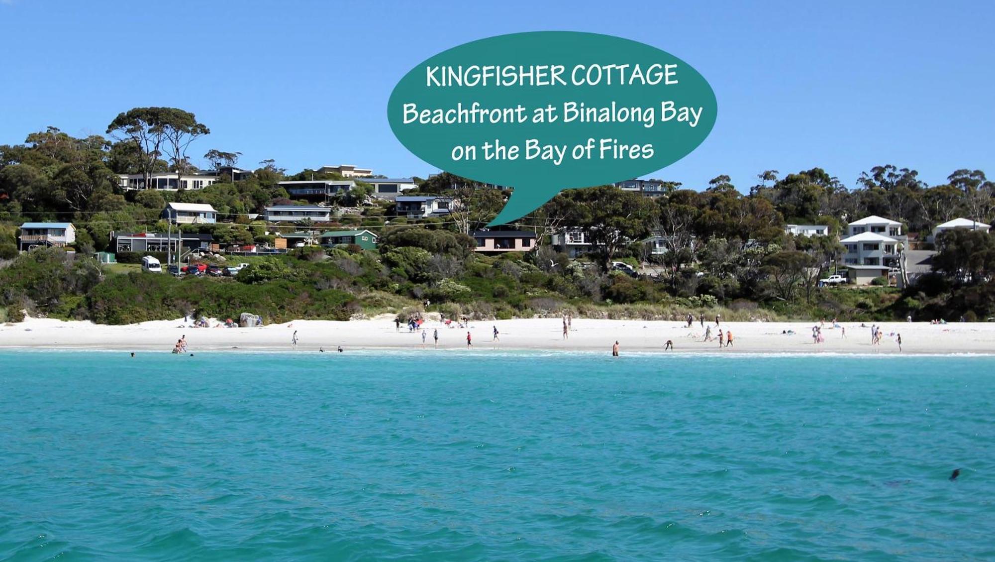 Kingfisher Cottage Beachfront At The Binalong Bay מראה חיצוני תמונה